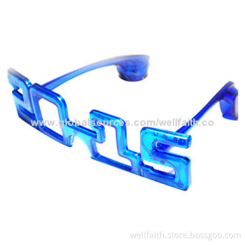 '2015" shape LED lighted up sunglasses for new year partyNew